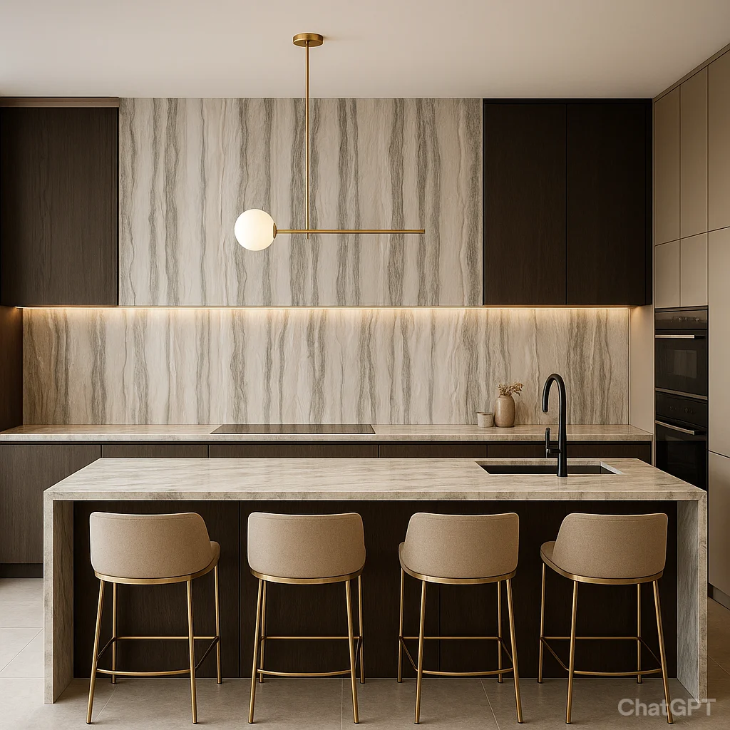 PVC falpanel famintás szürkés arany 120 x 285 cm inspirabutor.hu