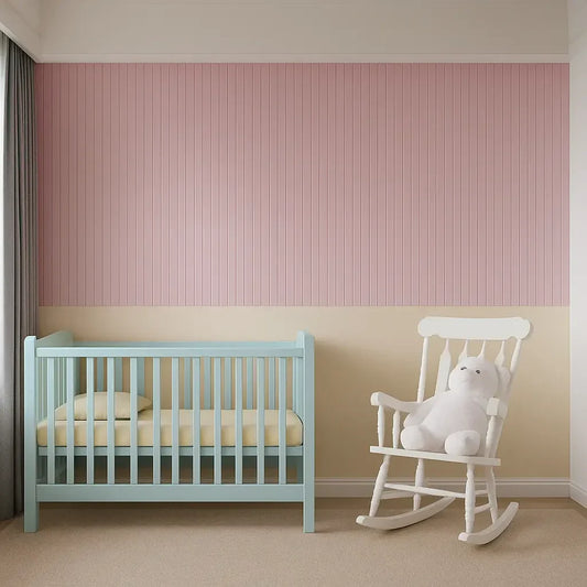 Inspira Kids rózsaszín falpanel MDF felülettel, gyerekszobai falon.