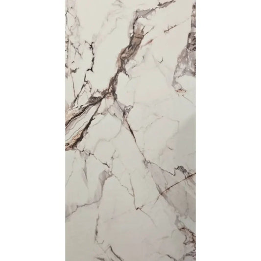 PVC Falpanel Fehér Barna márvány mintás (120x285 cm) Inspira Bútor