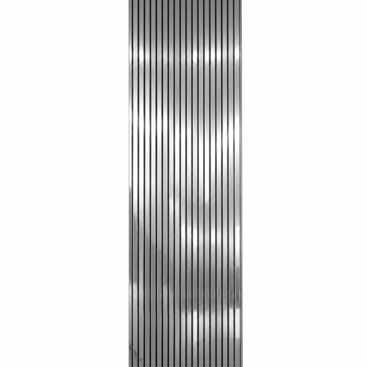 Akusztikus falpanel (Inspira) | Magasfényű (tükröződő) ezüst | 60×280 cm | Vastag filccel